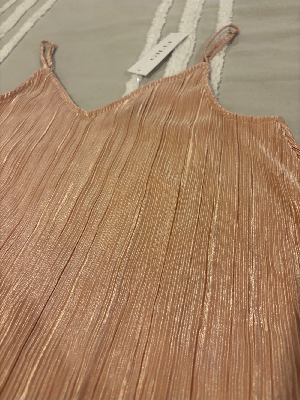 Gilli Light Pink Pleated Spaghetti Strap Camisole - Picture 3 of 5